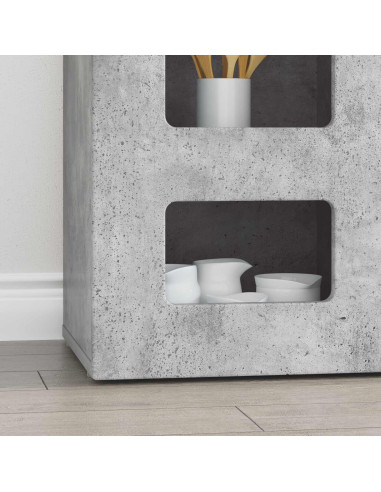 Credenza Grigio cemento 100 x 35 x 59 cm Legno multistrato