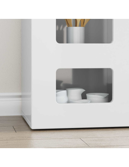 Credenza Bianco Lucido 100 x 35 x 59 cm Legno multistrato