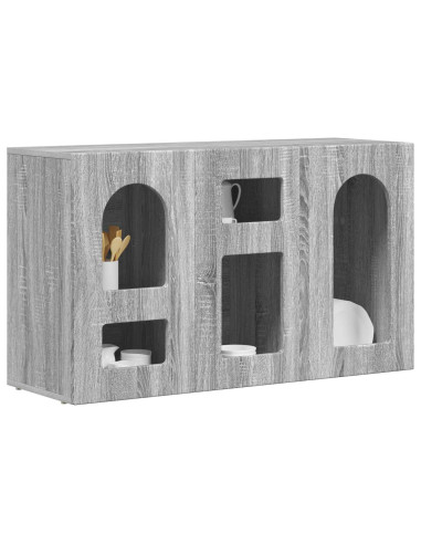 Credenza Grigio Sonoma 100 x 35 x 59 cm Legno multistrato