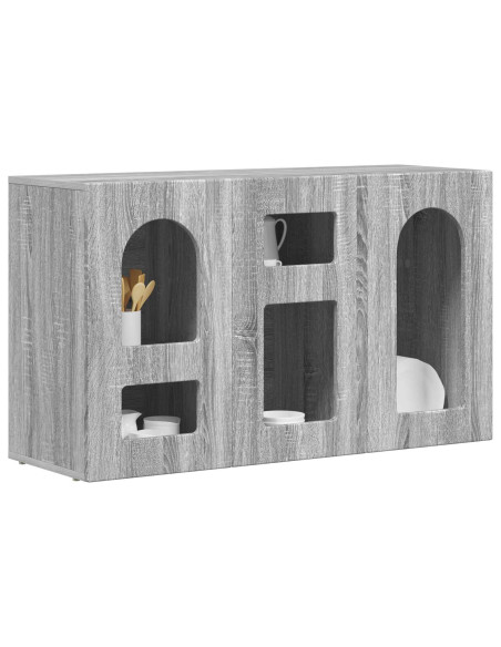 Credenza Grigio Sonoma 100 x 35 x 59 cm Legno multistrato