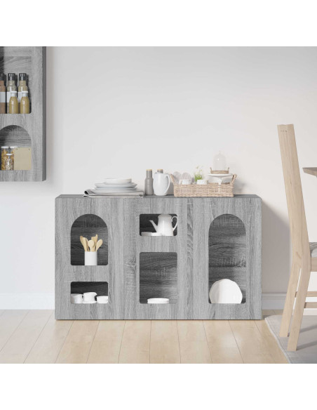 Credenza Grigio Sonoma 100 x 35 x 59 cm Legno multistrato