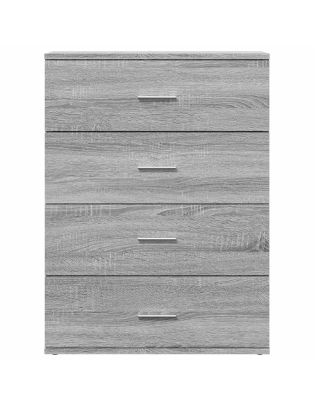 Credenza Grigio Sonoma 60x39x80 cm in Legno Multistrato