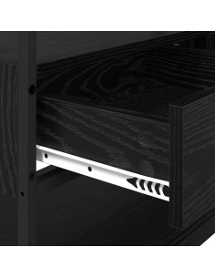 Guardaroba Rovere nero 89 x 39 x 184.5 cm Legno multistrato 2