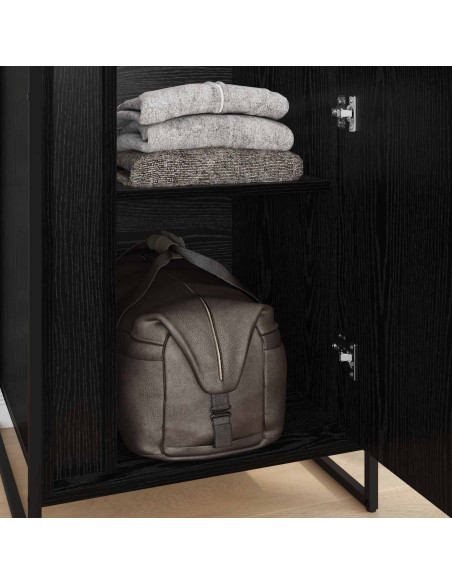 Armadio 2 pcs Rovere Nero 50 x 50 x 200 cm Legno multistrato