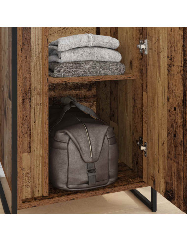 Armadio 2 pcs Legno vecchio 50 x 50 x 200 cm Legno multistrato