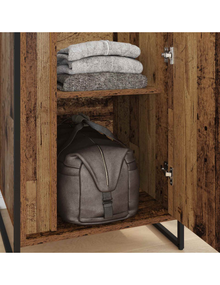 Armadio 2 pcs Legno vecchio 50 x 50 x 200 cm Legno multistrato