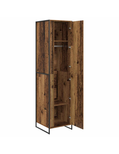 Armadio 2 pcs Legno vecchio 50 x 50 x 200 cm Legno multistrato