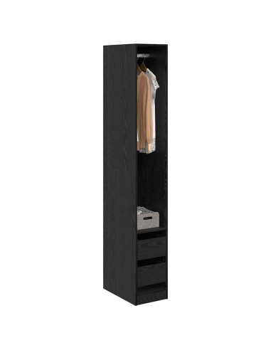 Guardaroba Rovere Nero 50 x 30 x 200 cm Legno multistrato