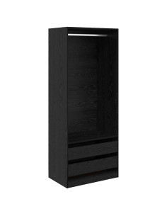 Guardaroba Rovere Nero 80 x 50 x 200 cm Legno multistrato 2