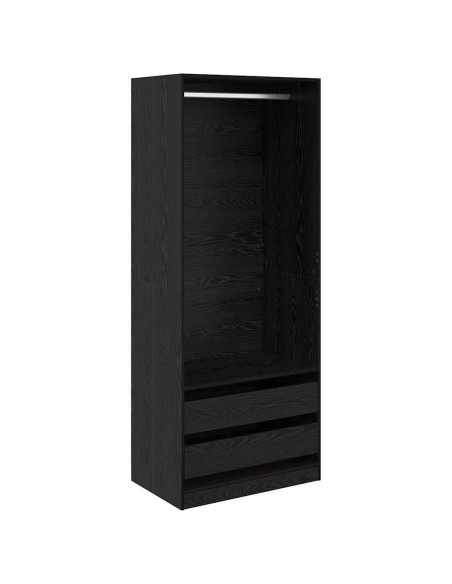 Guardaroba Rovere Nero 80 x 50 x 200 cm Legno multistrato