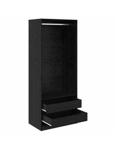 Guardaroba Rovere Nero 80 x 50 x 200 cm Legno multistrato