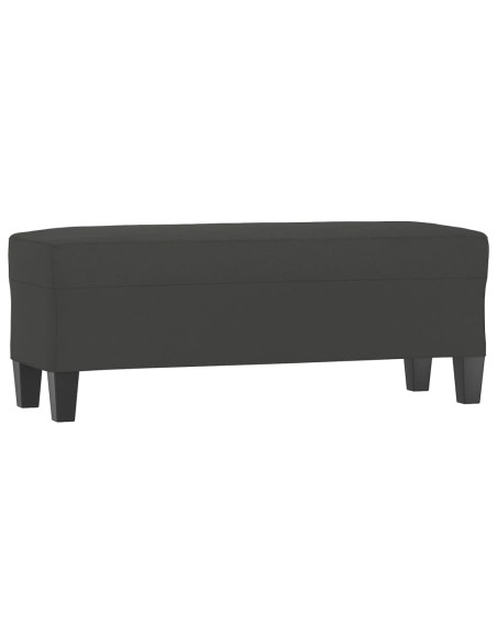 Panca grigio scuro 100x35x41 cm in Microfibra