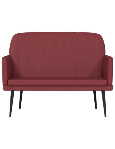 Panca Rosso Vino 107x80x81 cm in Similpelle