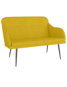 Panca Gialla 110x76x80 cm in Velluto 2