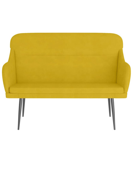 Panca Gialla 110x76x80 cm in Velluto