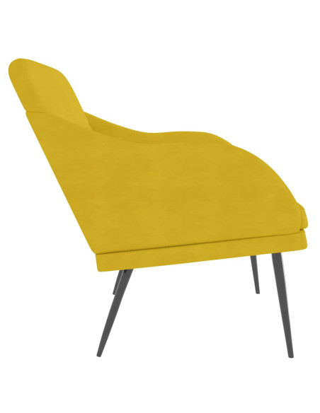 Panca Gialla 110x76x80 cm in Velluto