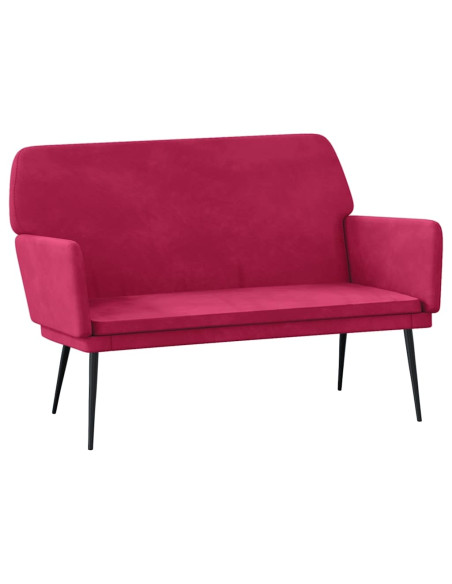 Panca Rosso Vino 108x79x79 cm in Velluto