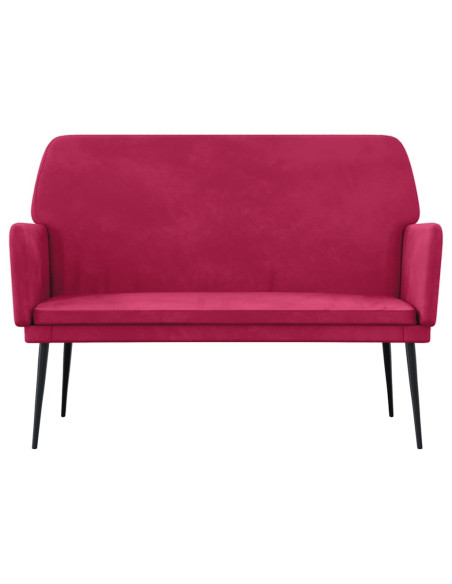 Panca Rosso Vino 108x79x79 cm in Velluto