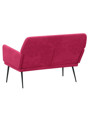 Panca Rosso Vino 108x79x79 cm in Velluto