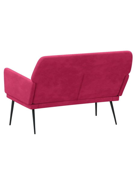 Panca Rosso Vino 108x79x79 cm in Velluto