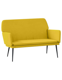 Panca Gialla 108x79x79 cm in Velluto 2