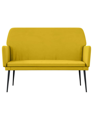 Panca Gialla 108x79x79 cm in Velluto