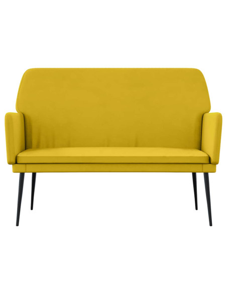 Panca Gialla 108x79x79 cm in Velluto