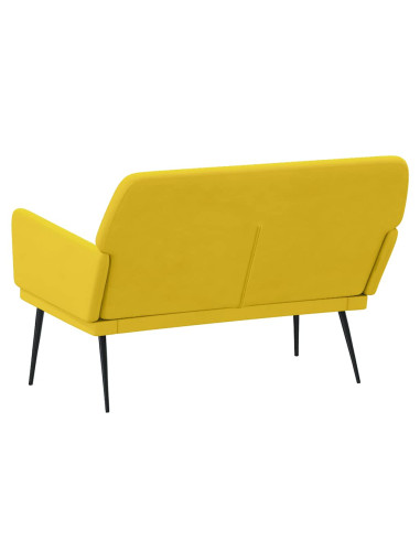 Panca Gialla 108x79x79 cm in Velluto