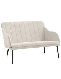 Panca Crema 110x76x80 cm in Velluto 2