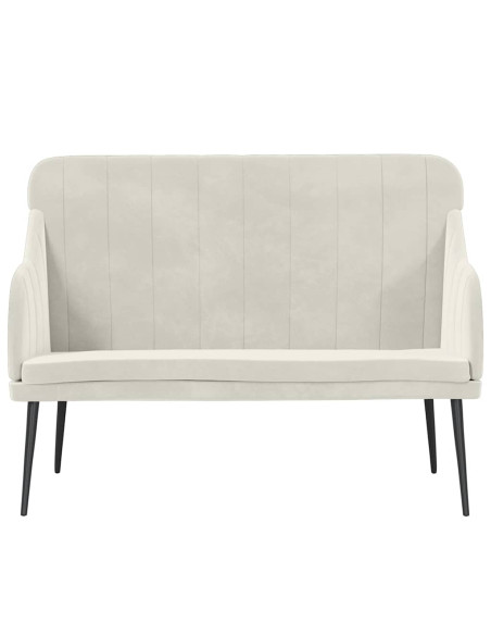 Panca Crema 110x76x80 cm in Velluto
