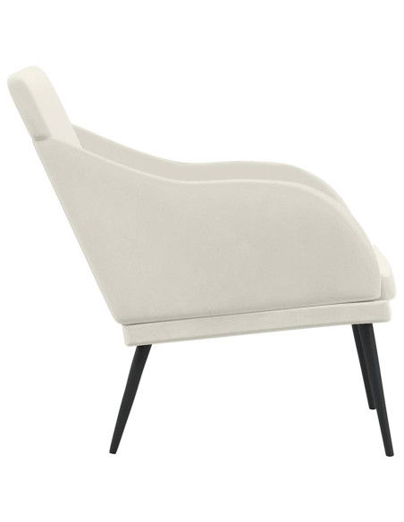 Panca Crema 110x76x80 cm in Velluto