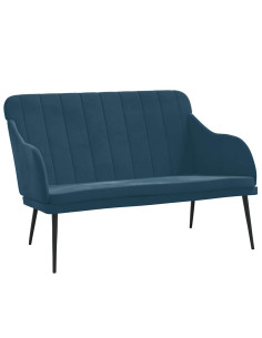 Panca Blu 110x76x80 cm in Velluto 2