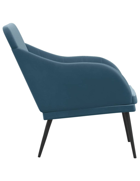 Panca Blu 110x76x80 cm in Velluto