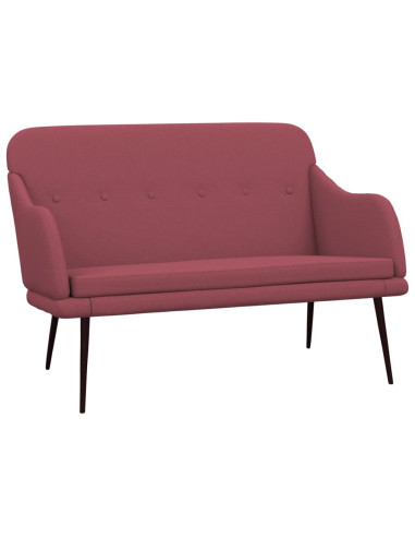Panca Rosso Vino 110x76x80 cm in Tessuto