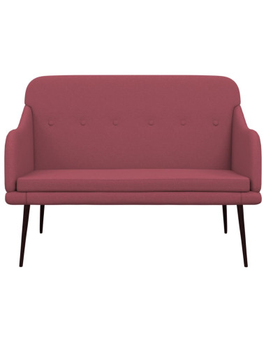 Panca Rosso Vino 110x76x80 cm in Tessuto