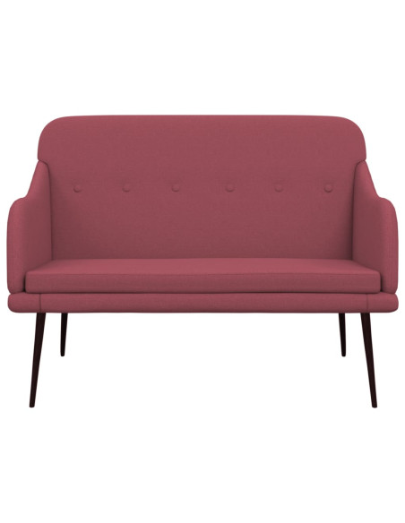 Panca Rosso Vino 110x76x80 cm in Tessuto