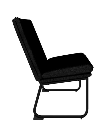 Panca Nera 100x75x76 cm in Tessuto