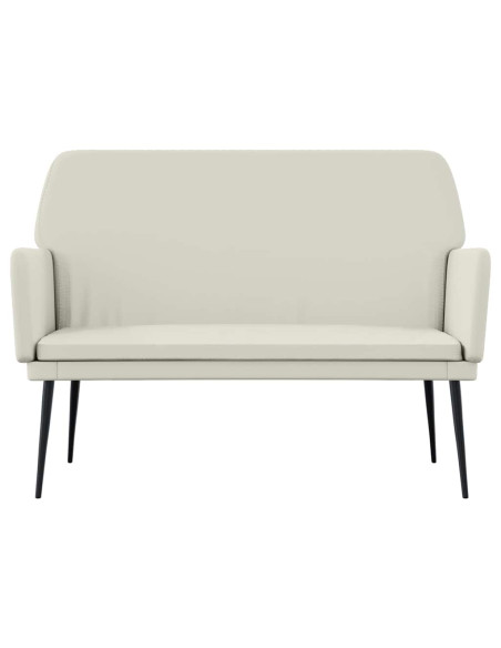 Panca Crema 108x79x79 cm in Velluto