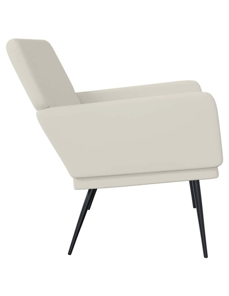 Panca Crema 108x79x79 cm in Velluto