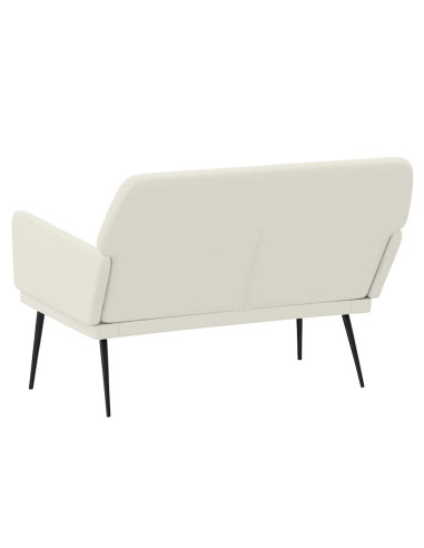 Panca Crema 108x79x79 cm in Velluto