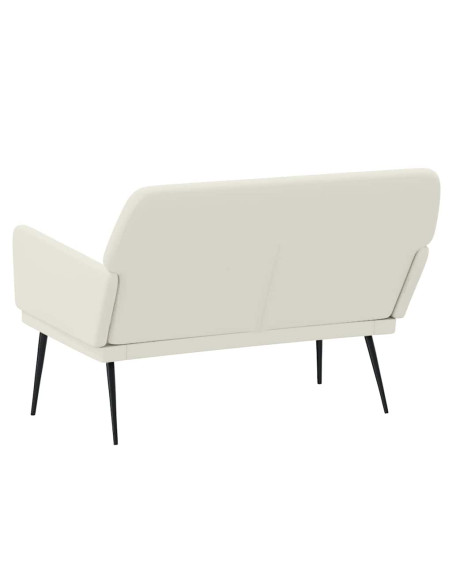 Panca Crema 108x79x79 cm in Velluto