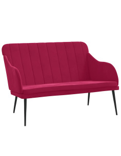 Panca Rosso Vino 110x76x80 cm in Velluto 2