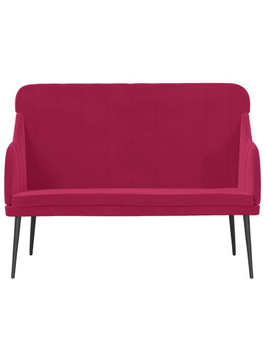 Panca Rosso Vino 110x76x80 cm in Velluto