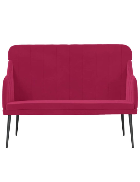 Panca Rosso Vino 110x76x80 cm in Velluto