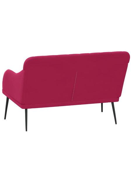 Panca Rosso Vino 110x76x80 cm in Velluto