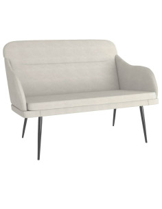 Panca Crema 110x76x80 cm in Velluto 2