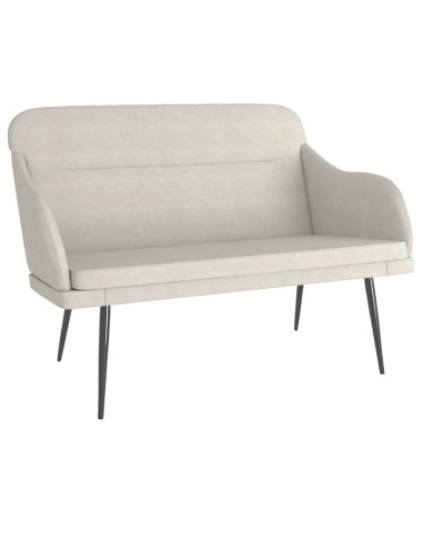 Panca Crema 110x76x80 cm in Velluto