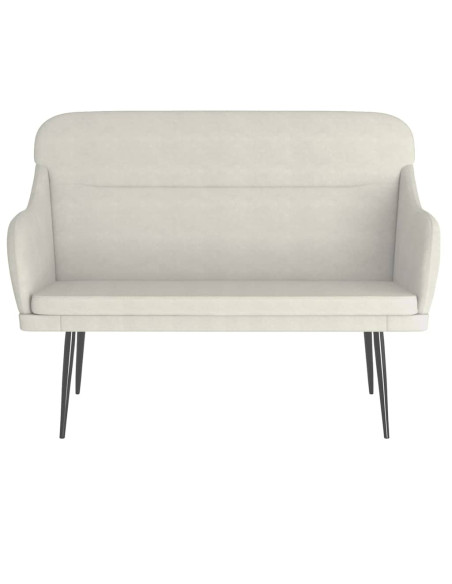 Panca Crema 110x76x80 cm in Velluto