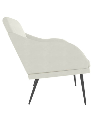 Panca Crema 110x76x80 cm in Velluto