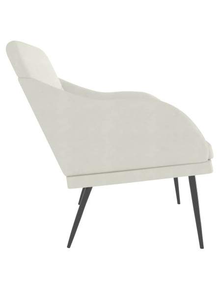 Panca Crema 110x76x80 cm in Velluto